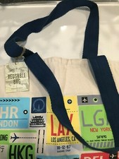 Canvas Shopping Bag Travel Worldwide theme- beach/shopping/travel/ camping