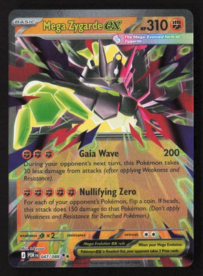 #ad Mega Zygarde ex Double Rare Holo POR 047 088 NM Pokemon TCG $2.00