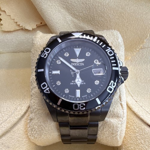 RARE! Swiss Invicta Pro Diver 6153 Men's Automatic 300m Ghost Grey SS Bracelet
