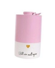 LastingTails Handmade Ceramic Urn for Human Until we meet again Large Pink