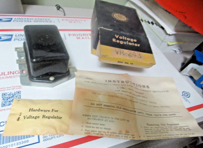 Vintage NOS #VR-243 Three Unit Voltage & CURRENT Regulator 6 VOLT 50-62 AMPERES