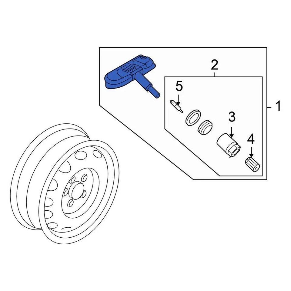 For Volkswagen Jetta 06-10 Tire Pressure Monitoring System (TPMS) Sensor Foto 4 de 4