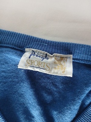Pringle of Scotland Herren Pullover, Größe M Blau. 100% Wolle