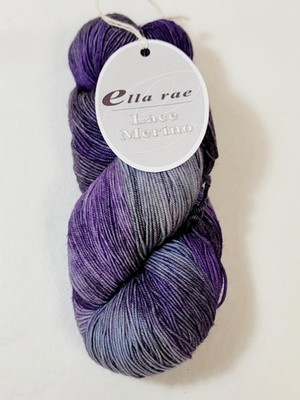 Purple Gray 134 Ella Rae Lace Italian 100% Fine Merino Wool Yarn 100g/460y 