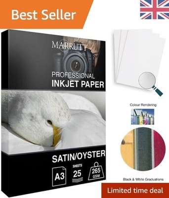 25 Blatt A3 Pro Foto Satin/Austern Papier - für professionellen Druck