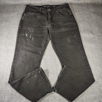 BKE Jeans Men s 33x30 Jake Straight Black Faded Denim Buckle Workwear Casual