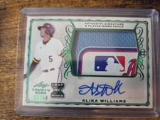 2020 Leaf Trinity Alika Williams Green Rookie RC Patch Auto RPA 32/50 #PA-AW1