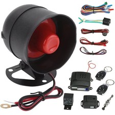 Universal Car Alarm System Security Keyless Entry System with 2 Key Fobs W7I9