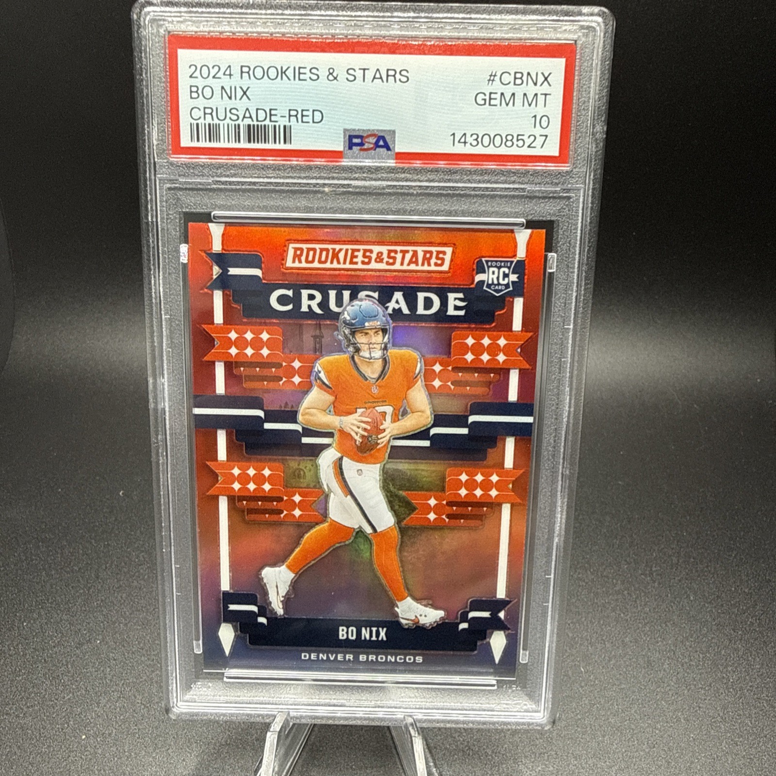 Bo Nix Panini Rookies & Stars Crusade #CBNX Red