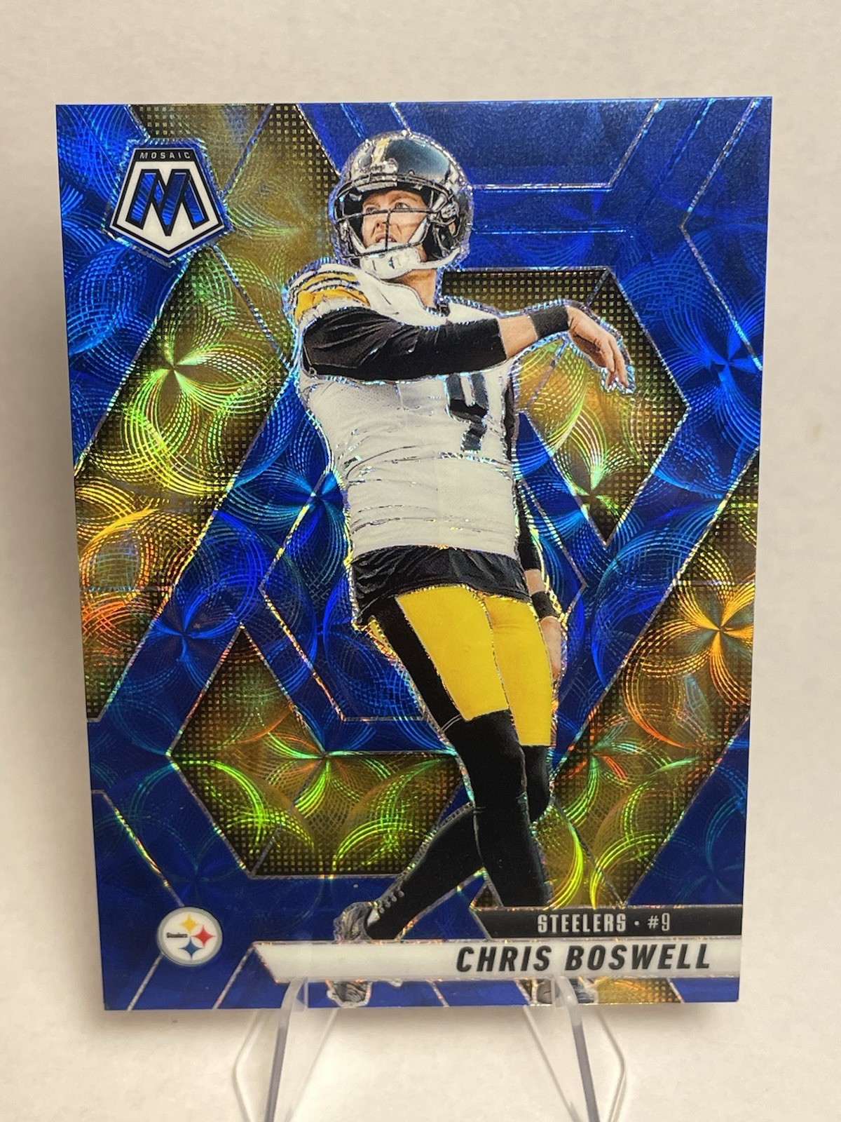 2025 Panini Mosaic Blue Scope Chris Boswell #57 Pittsburgh Steelers
