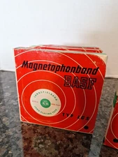 set of 4, (1)BASF Magnetophonband LGS 35 180m 600 feet, (3)Typ LGS 270m 900ft