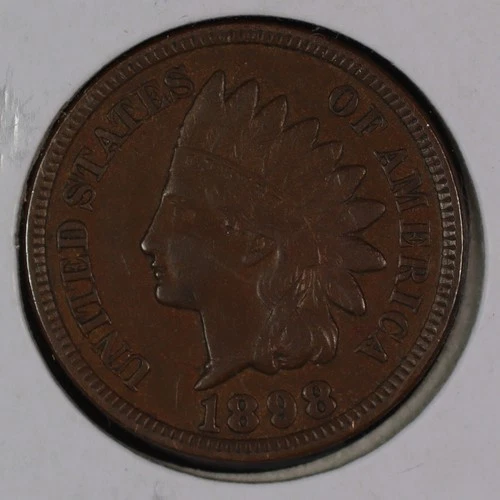 Indian Head Cent. 1898 Extra Fine. Lot # 9049-327-024