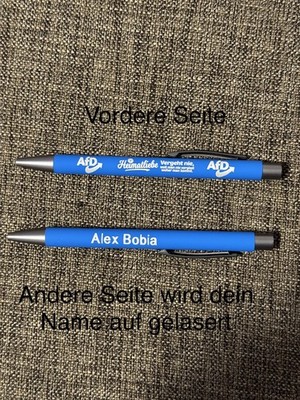 2x AFD Personalisierte Kugelschreiber,AfD fanartikel, AfD Verbundenheit.
