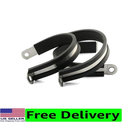 Versatile 6-Pack 2-Inch Stainless Steel and Rubber Cable Clamps for Durable Use