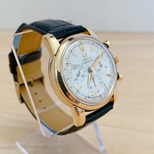 Vintage Omega Seamaster Chronograph Cal-321 Manual Winding Men Watch Gold Japan