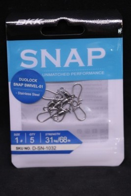BKK Duolock Snap Swivel-51 - Size 1 - Stainless Steel 68lb - 31kg Rating