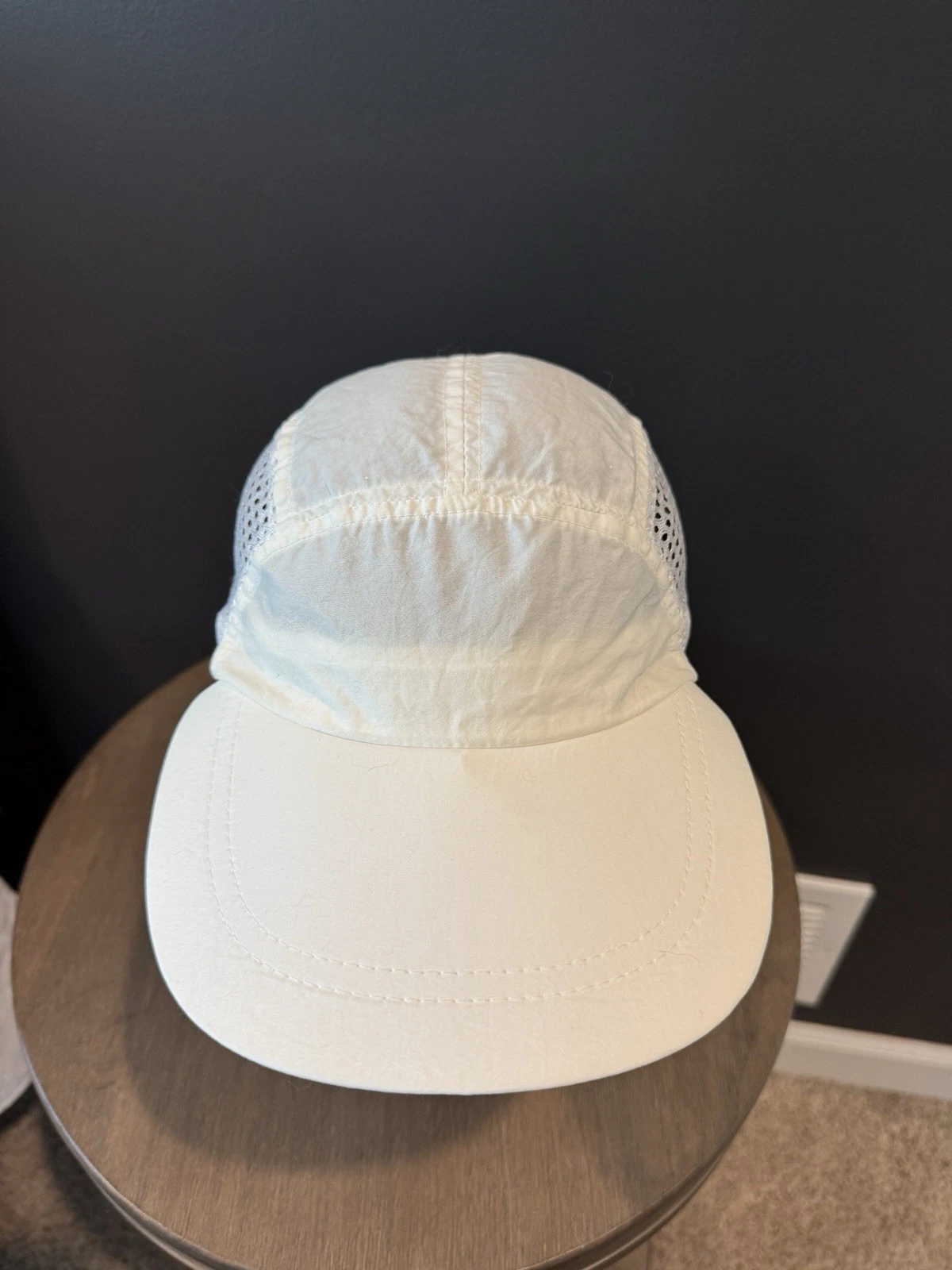 Vintage REI 5 Panel Mesh Duckbill Hat White Made In USA Running Hiking Cap
