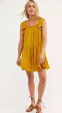 Intimately Free People Want Your Love Slip Dress Size Small Absinthe Yellow