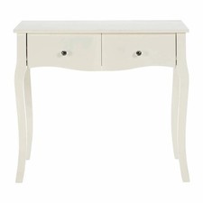 Premier Interiors Emily Dressing Table 2 Drawers Ivory finish and crystal handle
