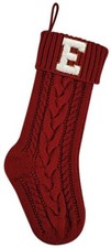 18 Inches Personalized Initial Monogram Christmas Stockings 18 Inches E