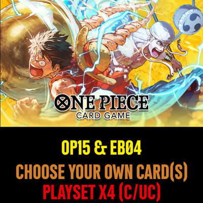 One Piece OP15 EB04 Playset x4 C/UC Choose Your Card TCG Adventures at Kami Isla