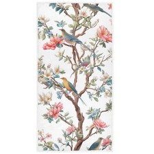 Spring Flowering Tree With Birds Flowers Hand Towels 16x30 In Spring Summer Bath