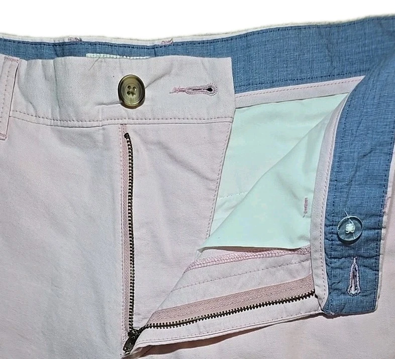 Шорты мужские Merona размер 33 розовые 100% хлопок плоские спереди.  - Изображение 3 из 4