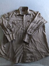 Plains Western Wear Pearl Snap Shirt Men's Long Sleeve Green