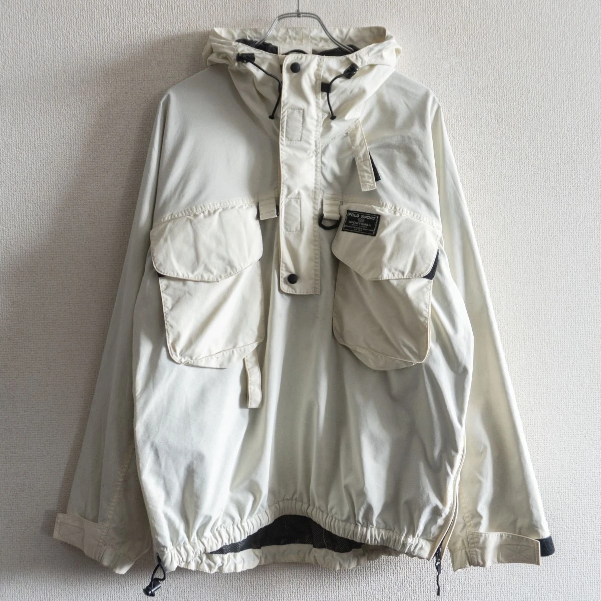 POLO SPORT 90s Fishing Anorak Jacket Ivory Size L