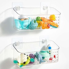 Bath Toy Storage 2 Pack, Large Bathtub Toy Holder Shower Caddy for Bathroom