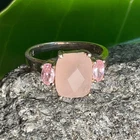 VTG Ring Size 7 Avon Sterling Silver Rose Quartz Pink CZ Rhinestone 925 Jewelry