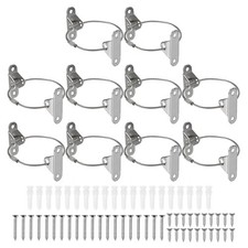 8" Furniture Anchors, 10Sets Stainless Steel Wall Anchors for Furniture, Silver