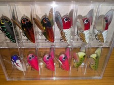 Set of 12 Super Acorn Mouse Feathered Topwater Lures【New】