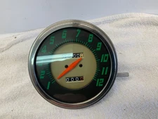 Harley 4 1/2” (2 to 1 ) New Speedometer Green gold face 56-61 Panhead,Shovelhead