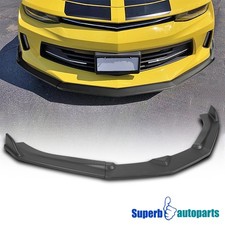 Fit 2016-2018 Chevrolet Camaro Front Black Bumper Lip Lower Spolier Splitter 3pc