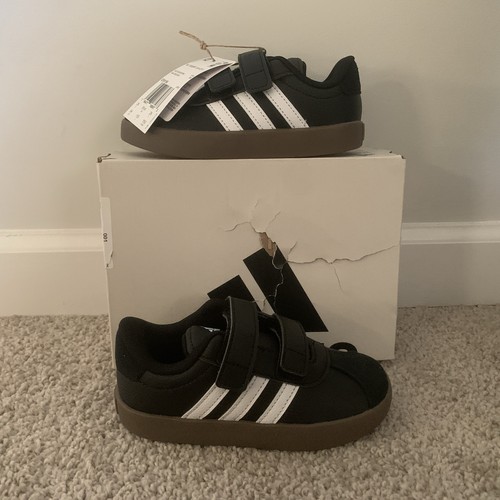 Toddler adidas VL Court 3.0 Fastening Strap Casual Sneaker NIB Size Us 9 Kids