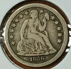 1856 Seated Liberty Dime VF+