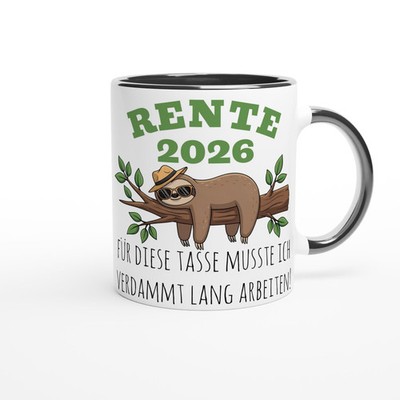 Rente 2026 Tasse Faultier Geschenk Renteneintritt Ruhestand Kollegen Abschied