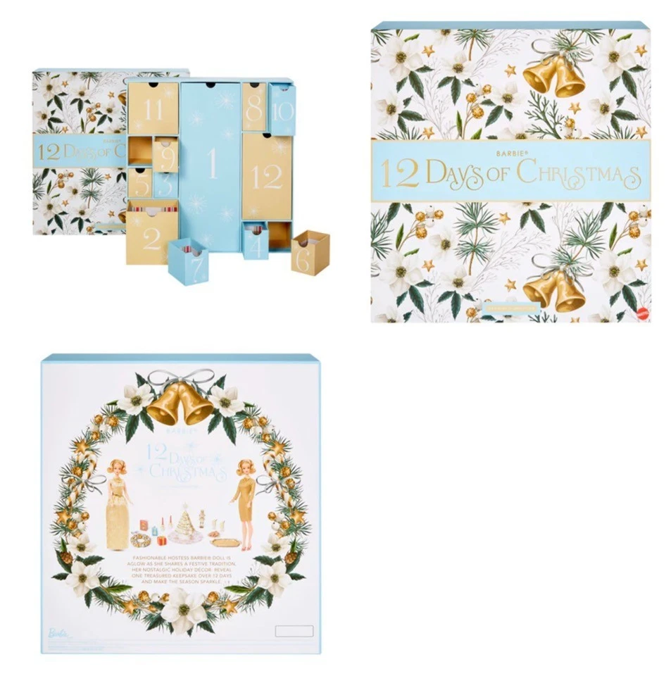 Boneca Barbie Signature 12 Dias de Natal 2024 Colecionável e Acessórios NOVO - Imagem 3 de 4