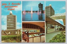Vintage 1964 John F. Kennedy International Airport Photochrome Postcard