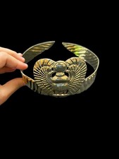 Ancient Egyptian Winged Scarab Headpiece Regal Protective Symbol Meaning Crown