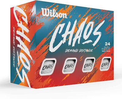 Wilson Unisex WG2008201 Chaos Golf Balls - 24-Balls - White