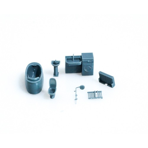 LaoYao 1/43 Bathroom Equipment Furniture Set 8pcs - Picture 3 of 3