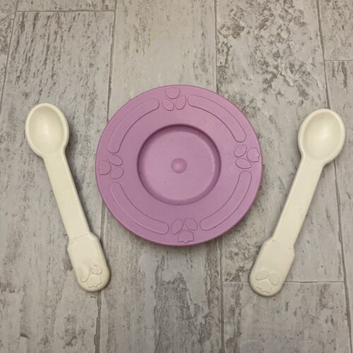 Vintage Playskool Spoon & Plate Pretend Play Utensils Make-believe Kitchen Tools - Picture 2 of 12