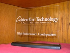 Goldenear Technology Etched Glass Sign / Plaque