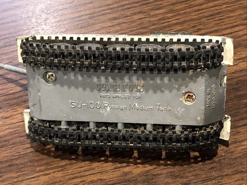 Vintage Lot 5 Corgi Junior Diecast Toy Cars Russian Medium Tank Mercedes Bus - Image 3 of 4