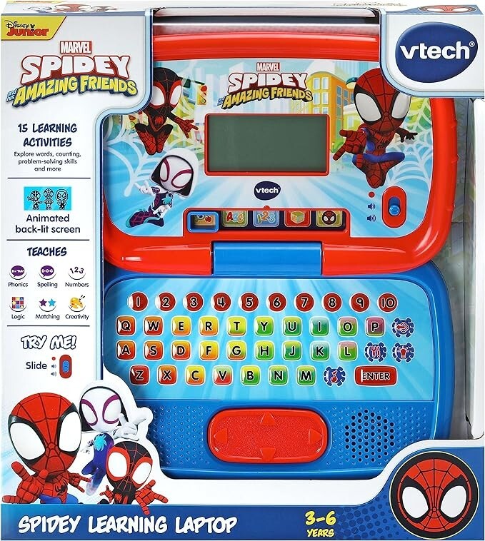 VTech Spidey and His Amazing Friends: Spidey Learning Laptop, Interactive Educat