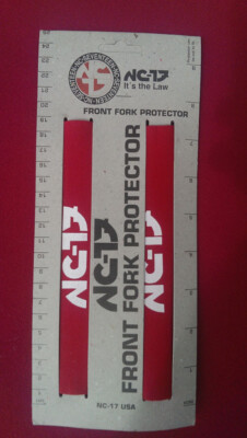 NC-17 Front Fork Protector Federgabelschutz, Neopren, rot, NEU, NOS, Retro