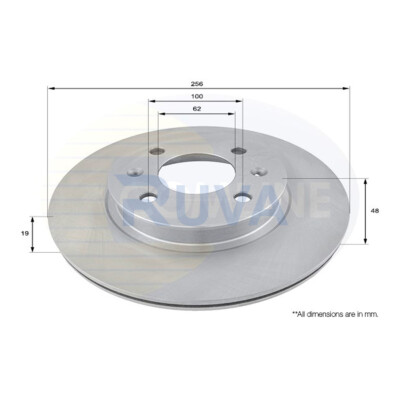 Fits Hyundai Getz 2002-2010 Ruva Front Brake Disc #2 517121C050