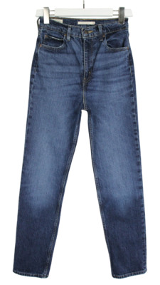 LEVI'S 70s High Straight Premium Big E Jeans Damen W26 Whiskers Verblichen
